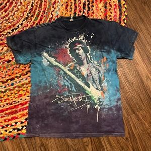 Hendrix tie dye tshirt- blue- adult medium